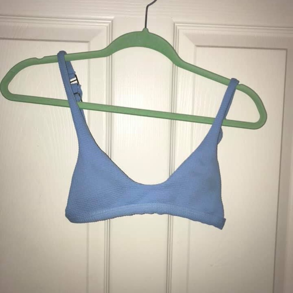 Blue swimsuit top